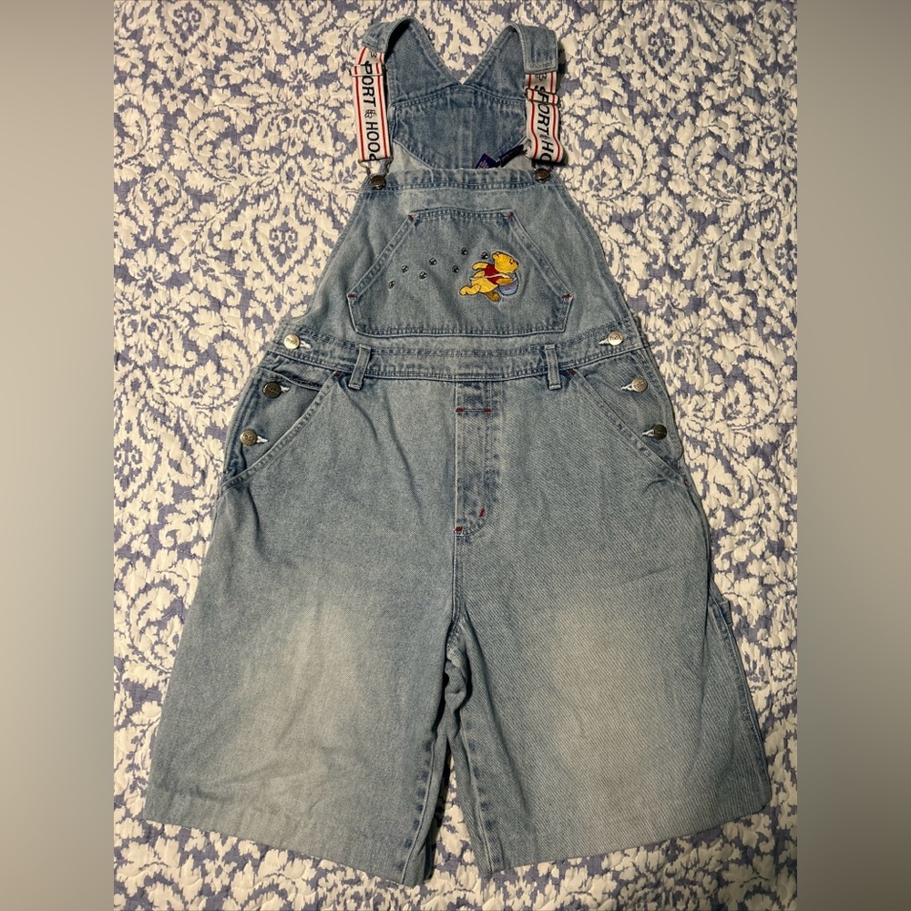DISNEY winnie the Pooh Anchor Away Short Overalls Size Medium